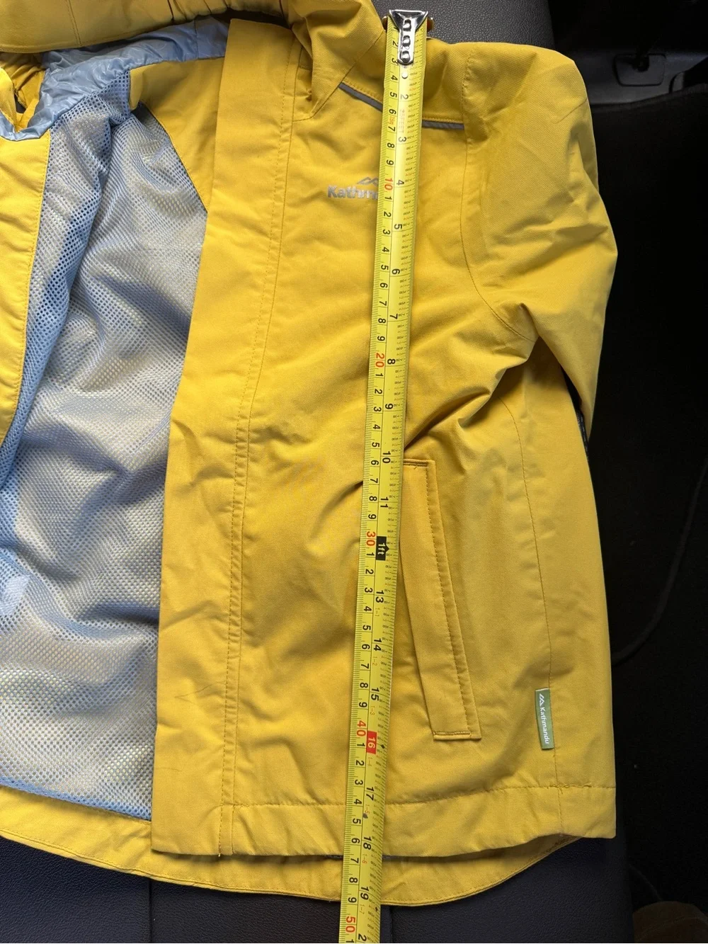 Kathmandu Kids Yellow Hooded Rain Jacket